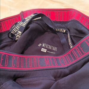 Med Couture Women's Scrub Pants with Pink Trim